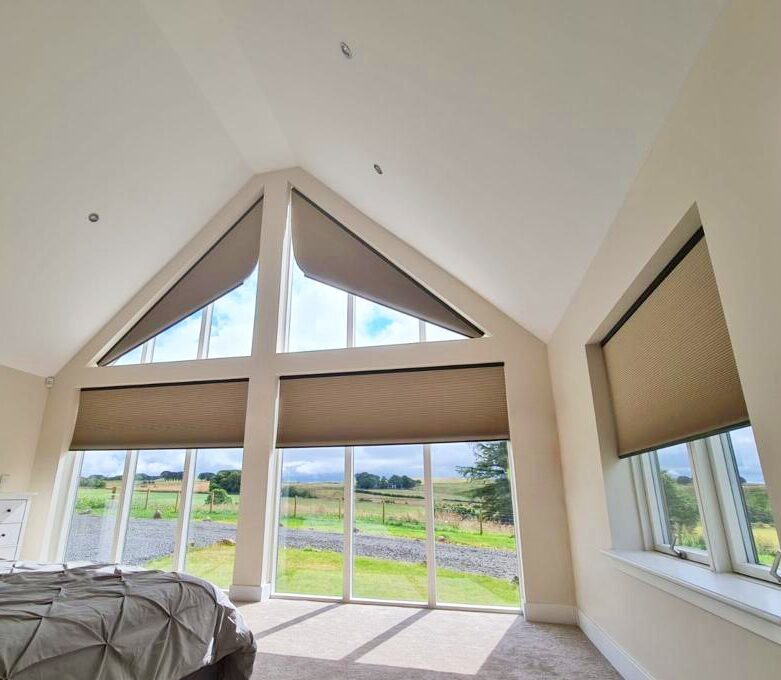 gable end window blinds Shaped Blind SonaApex